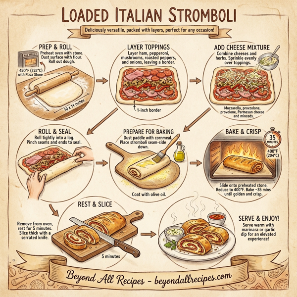 Loaded Italian Stromboli instructions