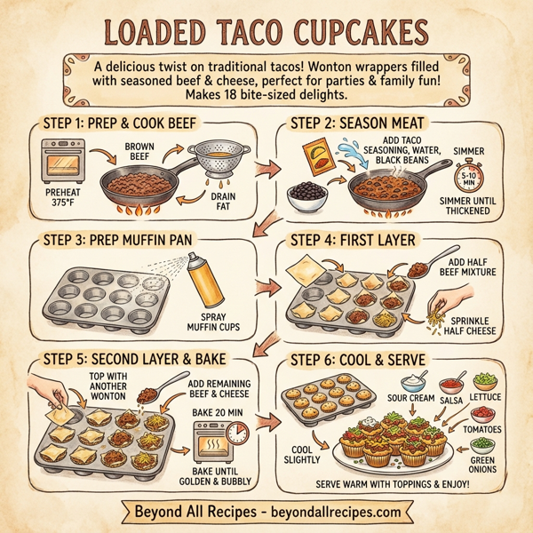Loaded Taco Cupcakes instructions