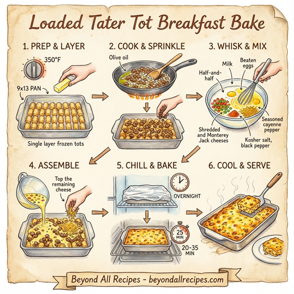 Loaded Tater Tot Breakfast Bake instructions
