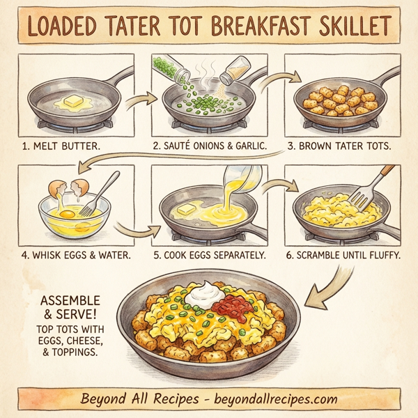 Loaded Tater Tot Breakfast Skillet instructions