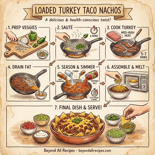 Loaded Turkey Taco Nachos instructions