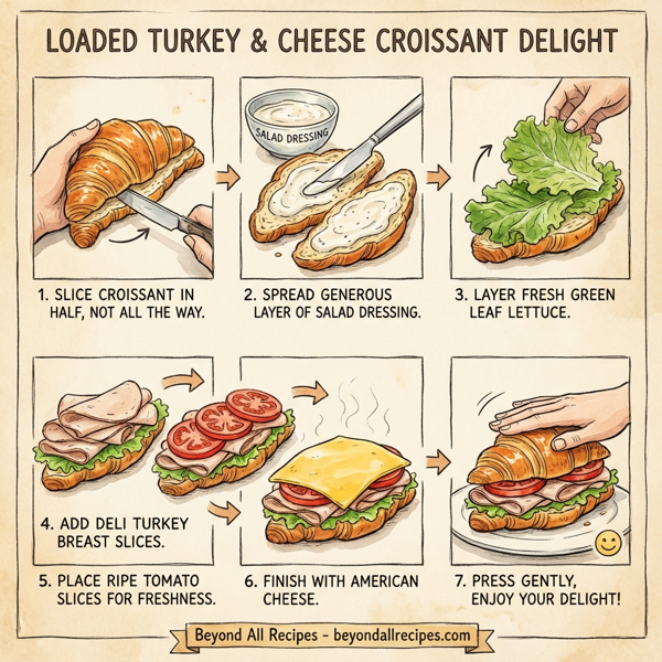 Loaded Turkey & Cheese Croissant Delight instructions