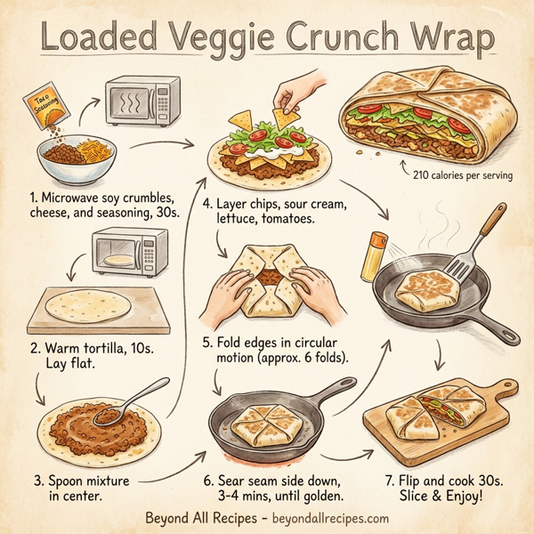 Loaded Veggie Crunch Wrap instructions