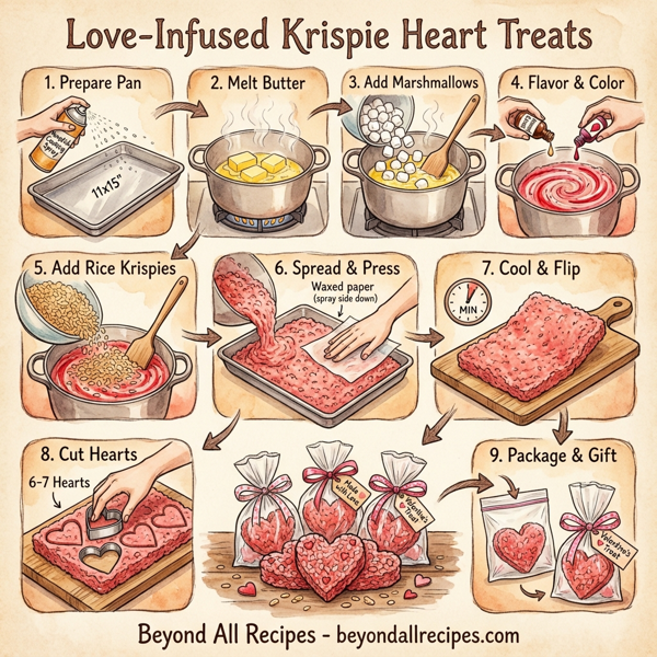 Love-Infused Krispie Heart Treats instructions