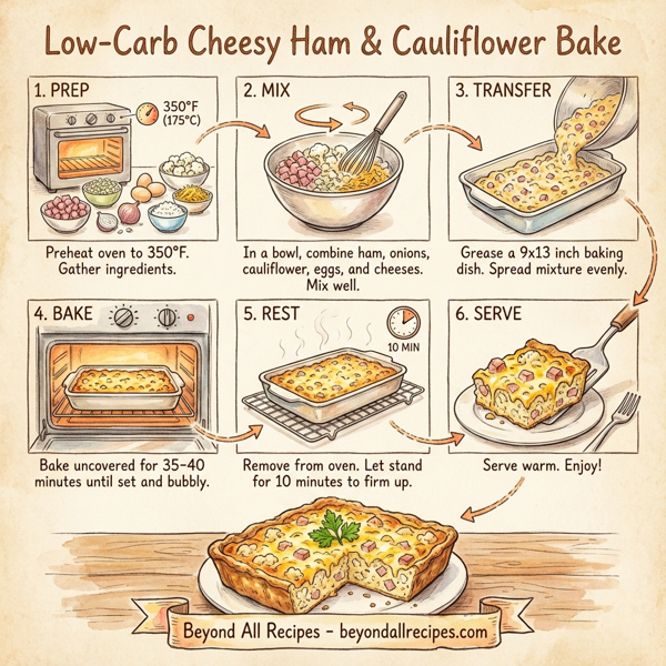 Low-Carb Cheesy Ham & Cauliflower Bake instructions