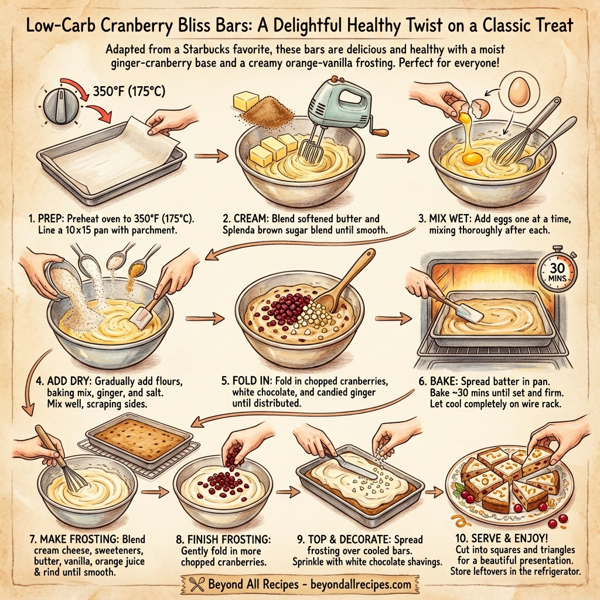 Low-Carb Cranberry Bliss Bars instructions