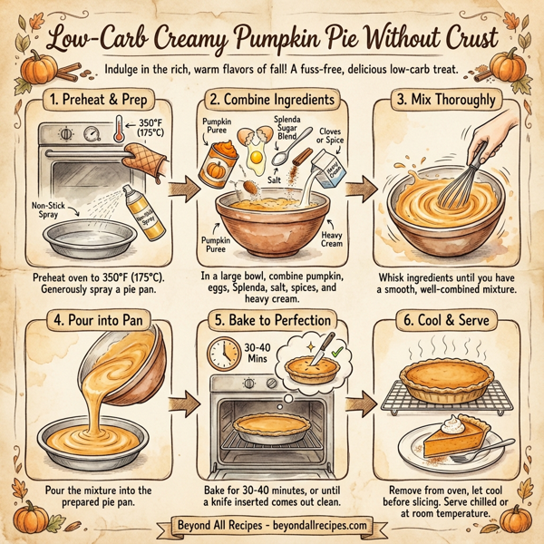 Low-Carb Creamy Pumpkin Pie Without Crust instructions