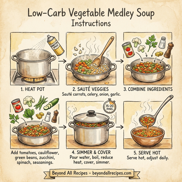Low-Carb Vegetable Medley Soup instructions