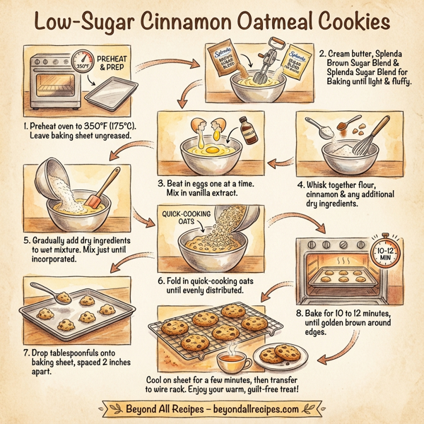Low-Sugar Cinnamon Oatmeal Cookies instructions