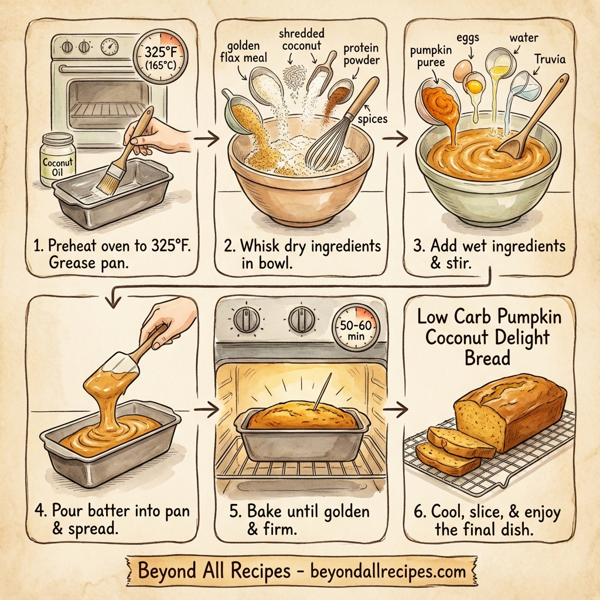 Low Carb Pumpkin Coconut Delight Bread instructions