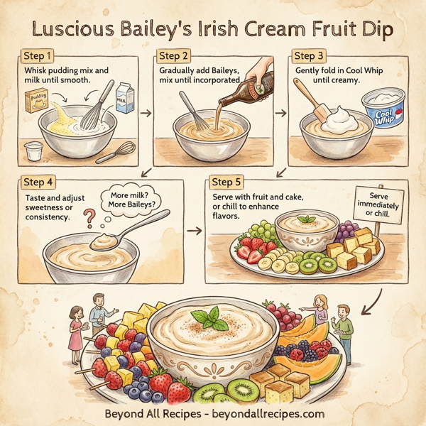Luscious Bailey's Irish Cream Fruit Dip instructions