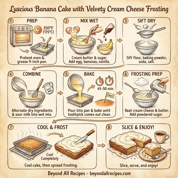 Luscious Banana Cake with Velvety Cream Cheese Frosting instructions