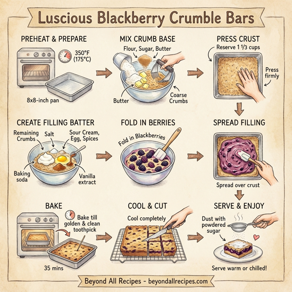 Luscious Blackberry Crumble Bars instructions