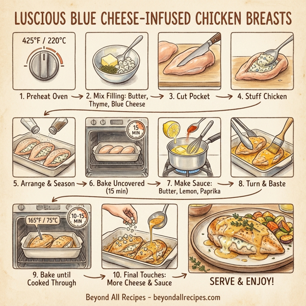 Luscious Blue Cheese-Infused Chicken Breasts instructions