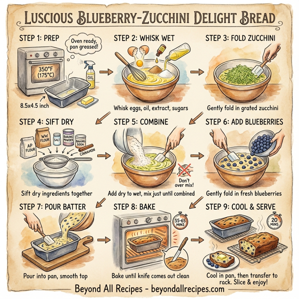 Luscious Blueberry-Zucchini Delight Bread instructions