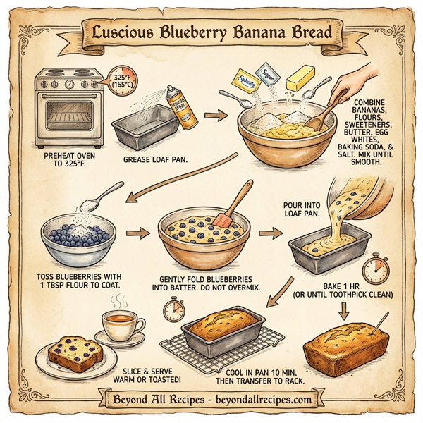 Luscious Blueberry Banana Bread instructions