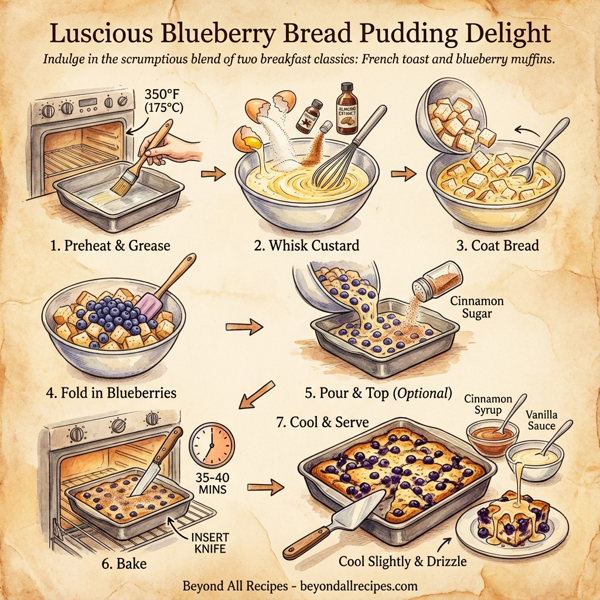 Luscious Blueberry Bread Pudding Delight instructions