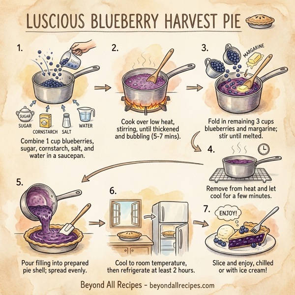 Luscious Blueberry Harvest Pie instructions