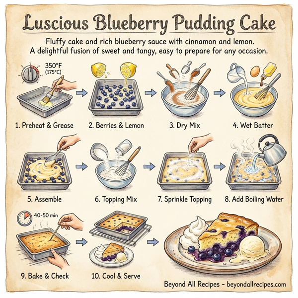 Luscious Blueberry Pudding Cake instructions