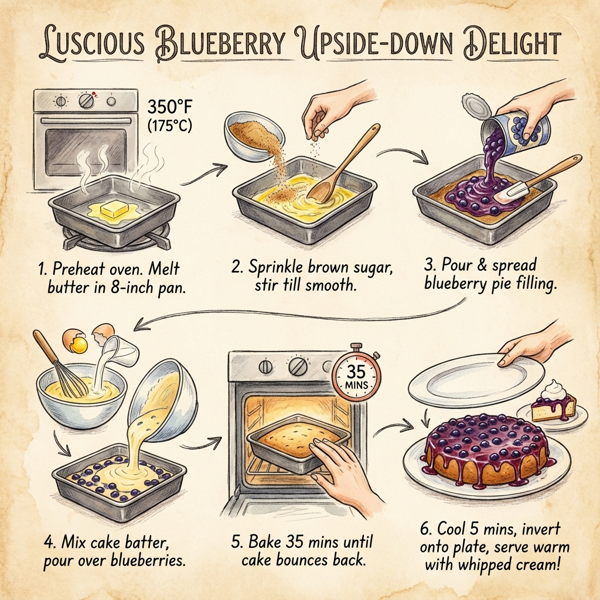 Luscious Blueberry Upside-Down Delight instructions