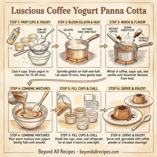 Luscious Coffee Yogurt Panna Cotta instructions