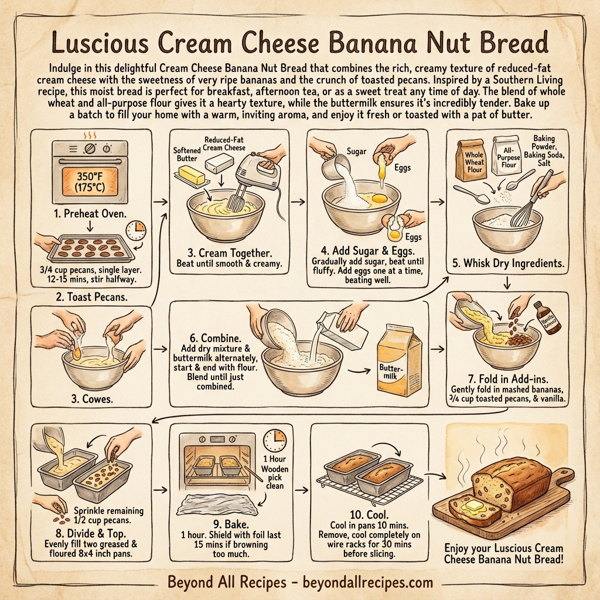 Luscious Cream Cheese Banana Nut Bread instructions