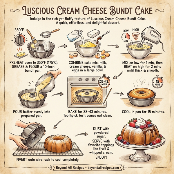 Luscious Cream Cheese Bundt Cake instructions