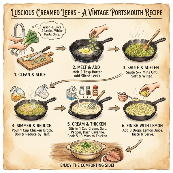 Luscious Creamed Leeks instructions