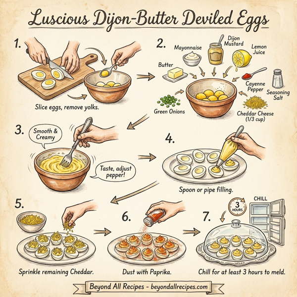 Luscious Dijon-Butter Deviled Eggs instructions