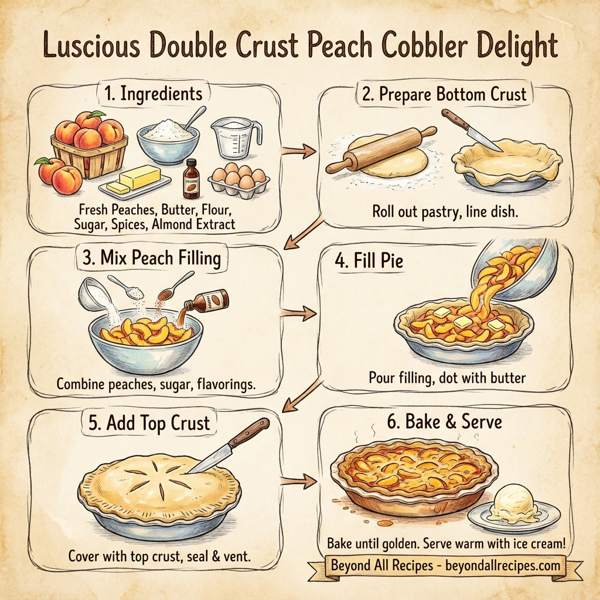 Luscious Double Crust Peach Cobbler Delight instructions