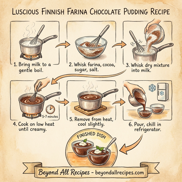 Luscious Finnish Farina Chocolate Pudding instructions