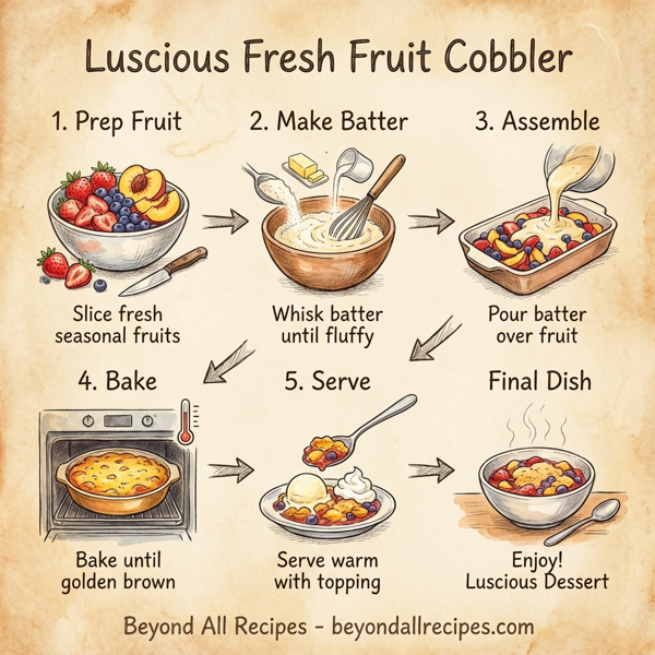 Luscious Fresh Fruit Cobbler instructions