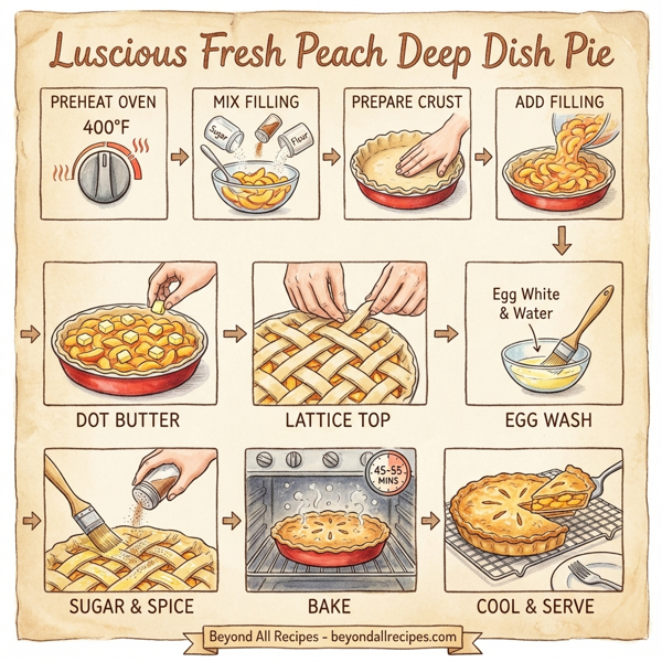 Luscious Fresh Peach Deep Dish Pie instructions