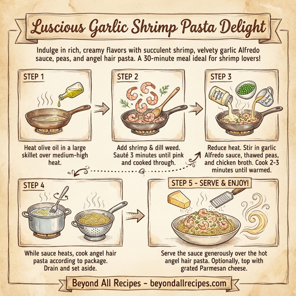 Luscious Garlic Shrimp Pasta Delight instructions