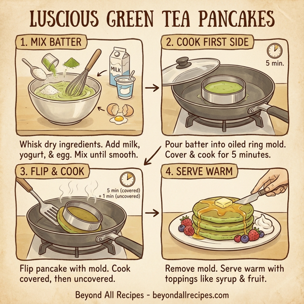 Luscious Green Tea Pancakes instructions
