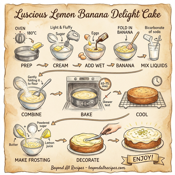 Luscious Lemon Banana Delight Cake instructions
