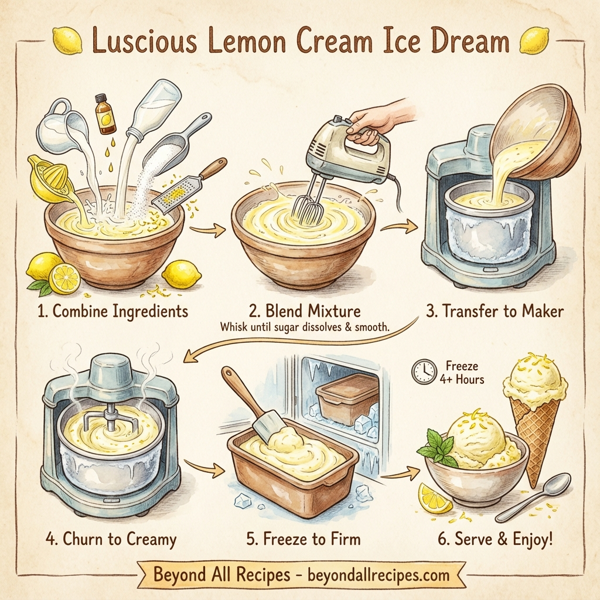 Luscious Lemon Cream Ice Dream instructions