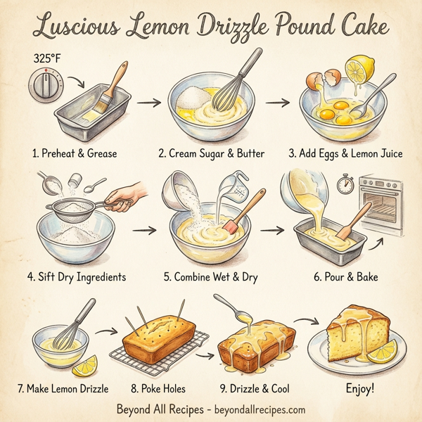 Luscious Lemon Drizzle Pound Cake instructions