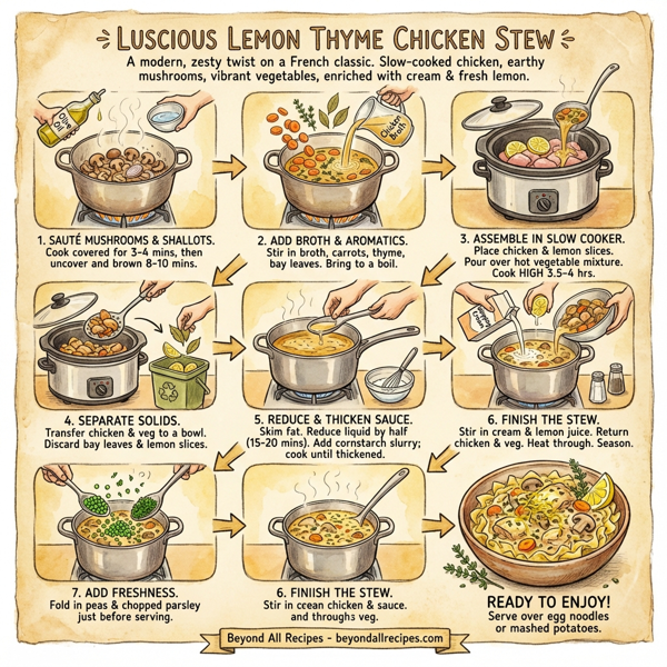 Luscious Lemon Thyme Chicken Stew instructions
