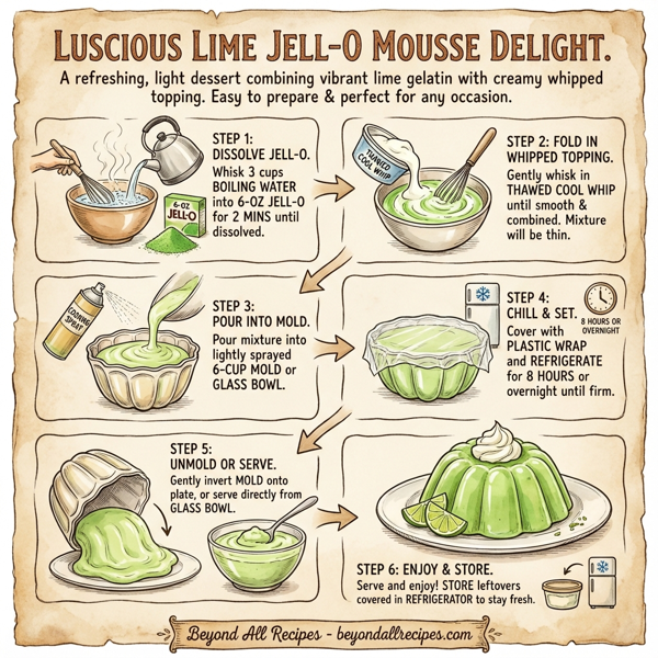 Luscious Lime Jell-O Mousse Delight instructions