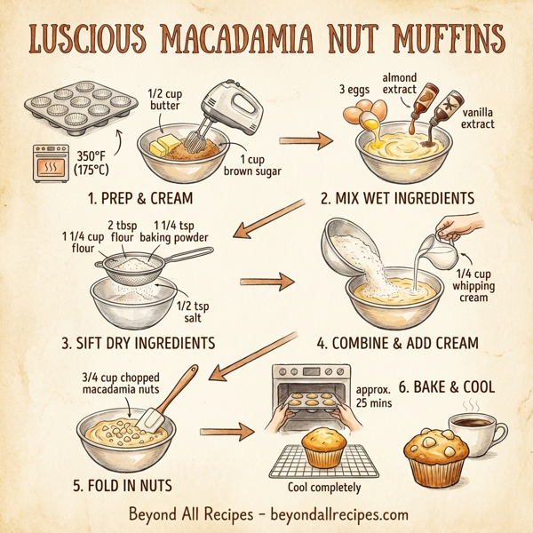 Luscious Macadamia Nut Muffins instructions