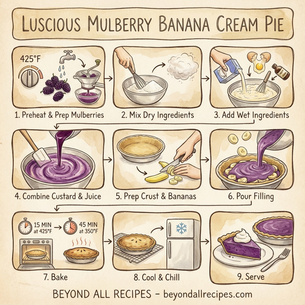 Luscious Mulberry Banana Cream Pie instructions