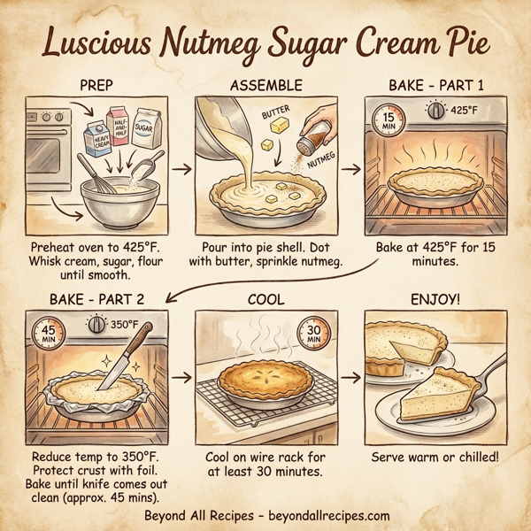 Luscious Nutmeg Sugar Cream Pie instructions