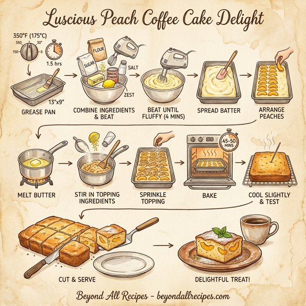 Luscious Peach Coffee Cake Delight instructions