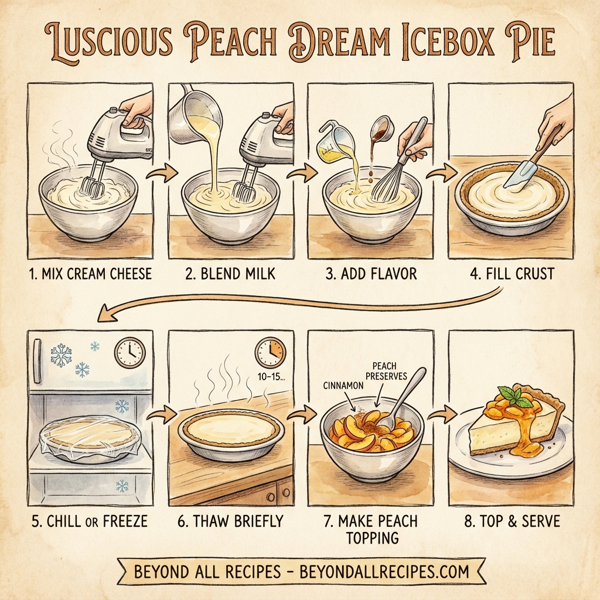 Luscious Peach Dream Icebox Pie instructions