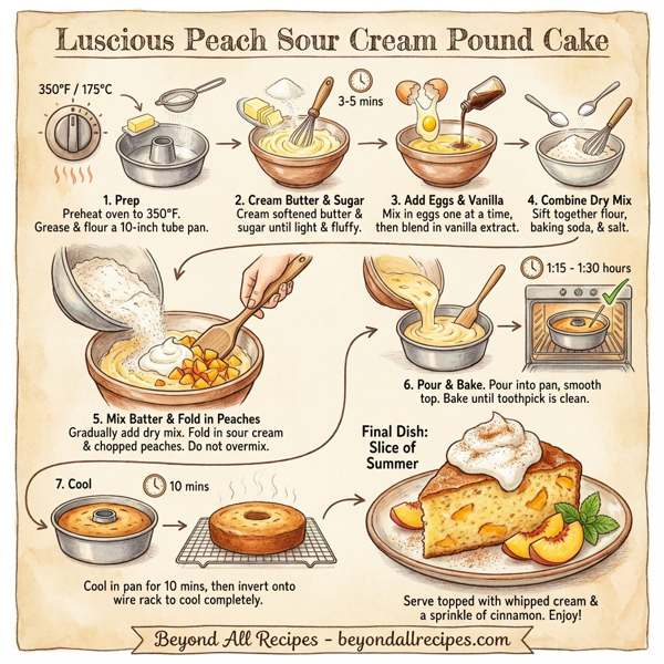 Luscious Peach Sour Cream Pound Cake instructions