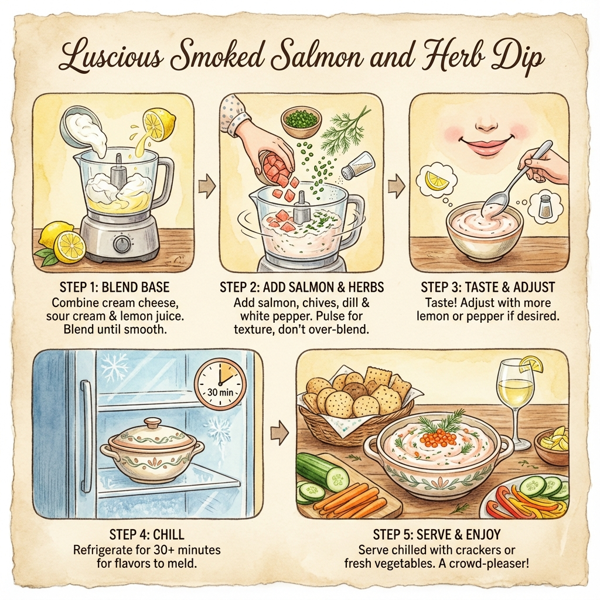 Luscious Smoked Salmon and Herb Dip instructions