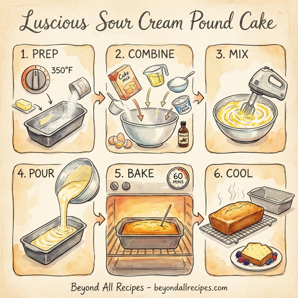 Luscious Sour Cream Pound Cake instructions