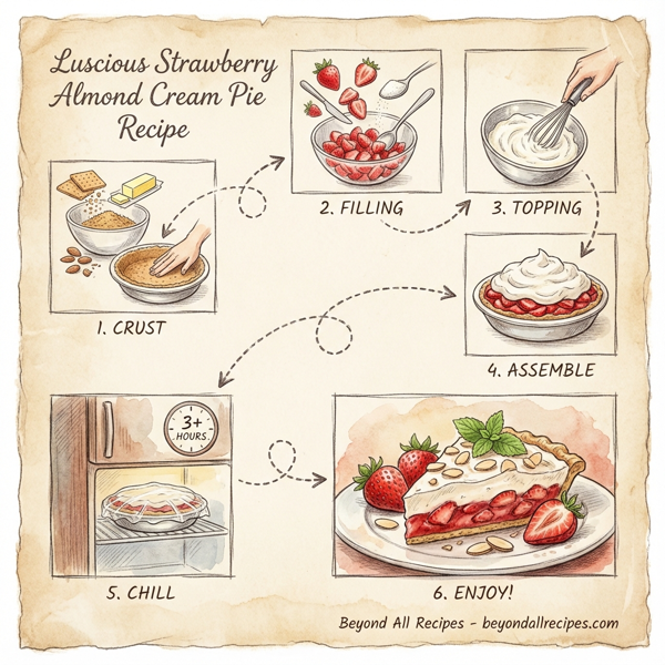 Luscious Strawberry Almond Cream Pie instructions