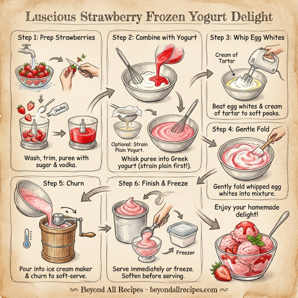 Luscious Strawberry Frozen Yogurt Delight instructions